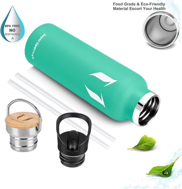 Vacuum Insulated Stainless Steel Water Bottle 750ml Emerald - Image 3