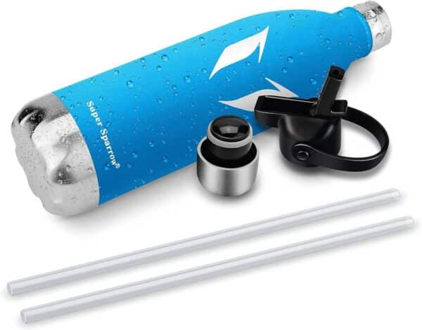 Vacuum Insulated Stainless Steel Water Bottle 750ml Sky Blue - Image 3