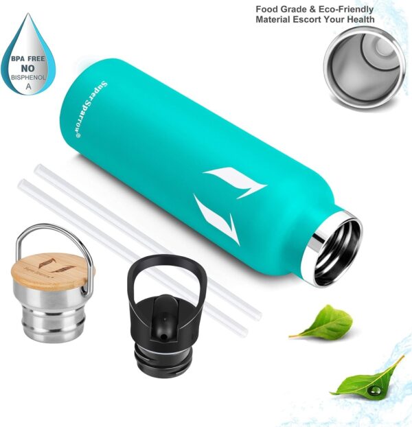 Vacuum Insulated Stainless Steel Water Bottle 1000ml Mint - Image 3