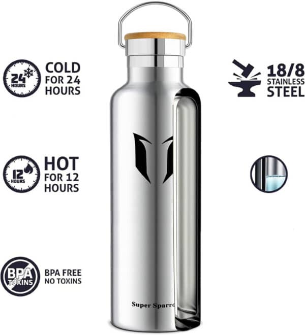 Vacuum Insulated Stainless Steel Water Bottle 750ml Stainless Steel - Image 2