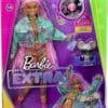 Barbie Extra Doll, Pink Braids in Floral Printed Jacket & Trousers, DJ Pet Mouse