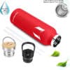 Vacuum Insulated Stainless Steel Water Bottle 750ml Lava - Image 3