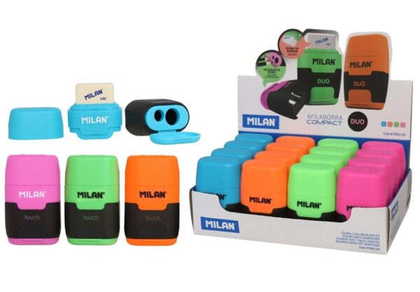 Milan Compact Sharpener & Eraser