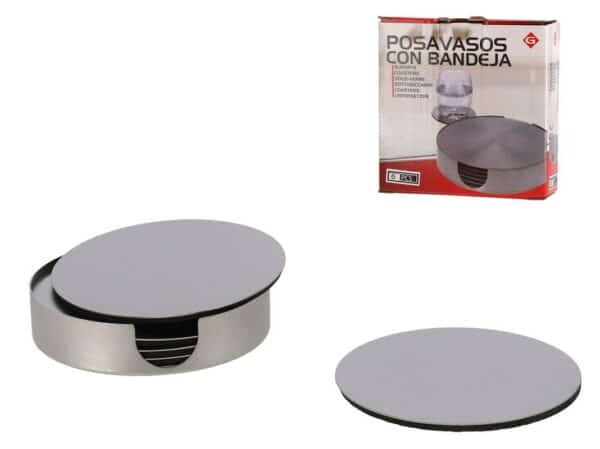 6 Piece Glass Coasters Including Stand