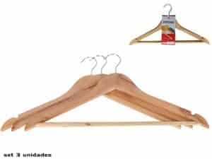 Wooden Clothes Hanger x3  44x23cm