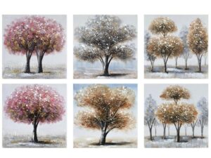 Hand Painting Tree Designs 40x40x3cm