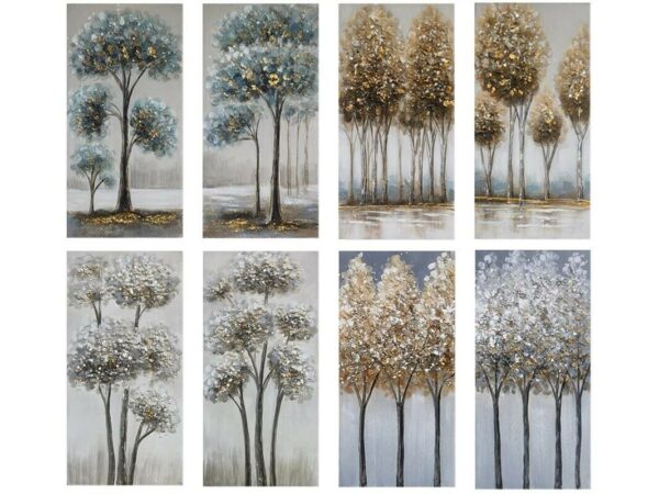 Hand Painted Tree Picture 30x60x3cm