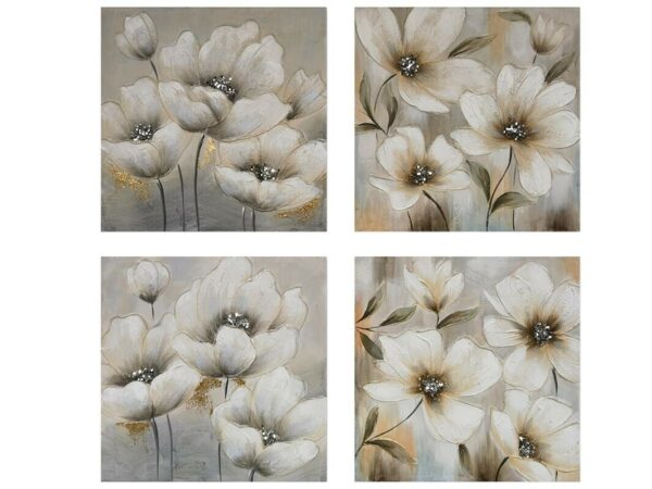 Hand Painting  Floral Designs Raquel 60x60x4cm