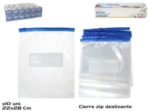Zip Lock Bags x10, 22x28cm