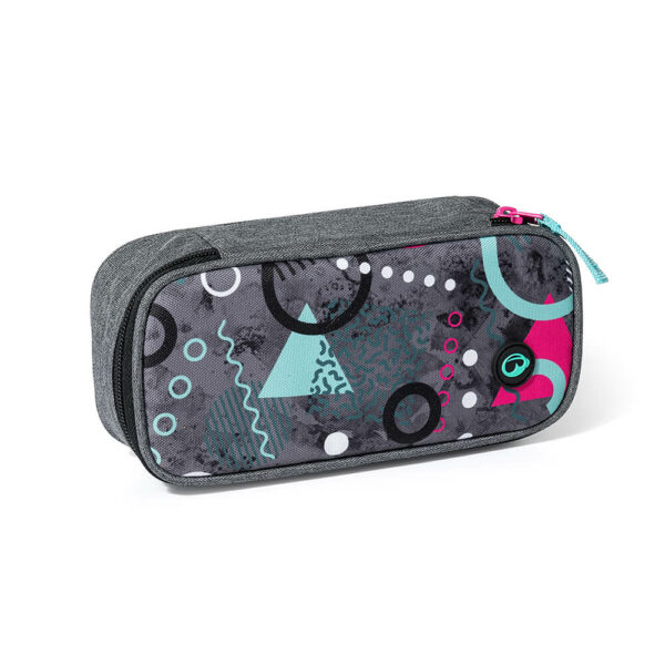 Bagmaster Pencil case Porto 22A Grey/Pink/Turquoise - Image 2