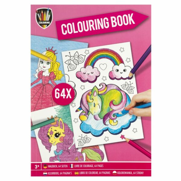 Colouring Book A4 64 Pages, 3 Assorted Designs - Image 3