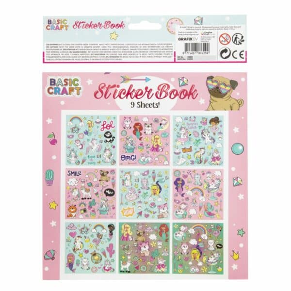 Sticker Book, 21x21 cm - 9 Sheets - Image 2