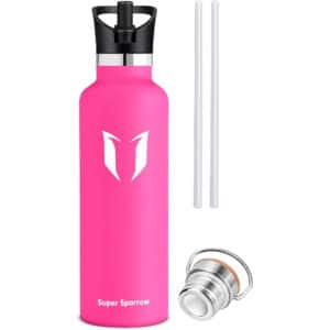 Super Sparrow Vacuum Insulated Stainless Steel Water Bottle 1000ml Rose