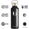 Super Sparrow Vacuum Insulated Stainless Steel Water Bottle 1000ml Black - Image 3