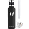 Super Sparrow Vacuum Insulated Stainless Steel Water Bottle 1000ml Black