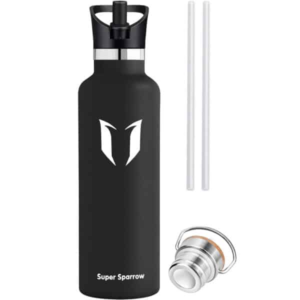 Super Sparrow Vacuum Insulated Stainless Steel Water Bottle 750ml Black