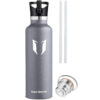 Super Sparrow Vacuum Insulated Stainless Steel Water Bottle 1000ml Grey