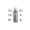Super Sparrow Vacuum Insulated Stainless Steel Water Bottle 1000ml Grey - Image 3