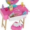 Barbie - Doll and Bedroom Playset, Barbie Furniture and 20+ Storytelling Accessories Including Robe and Kitten - Image 2
