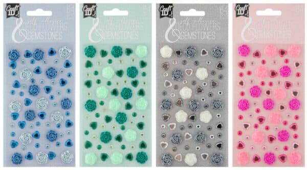 Flowers & Gemstones, Decorativeproduct size Stickers
