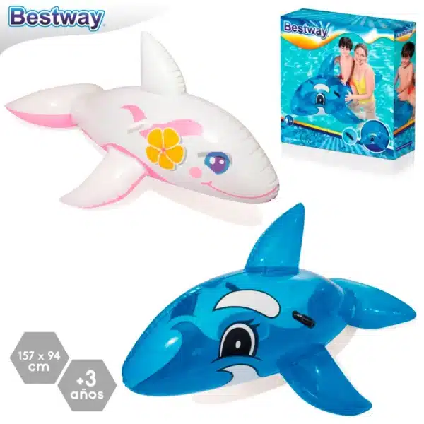 Bestway Orca Transparent Inflatable 157 X 94 Cm (2 Assorted Models)