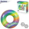 Bestway Rainbow Inflatable Swim Ring with Handles (+12 Years)