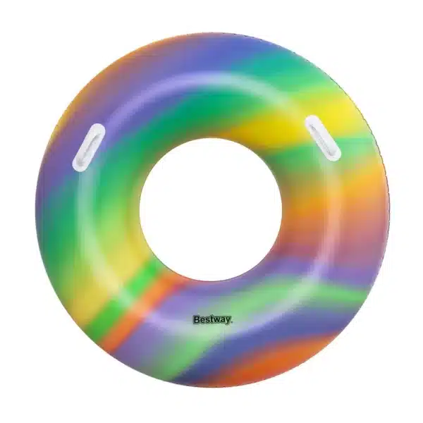 Bestway Rainbow Inflatable Swim Ring with Handles (+12 Years) - Image 2
