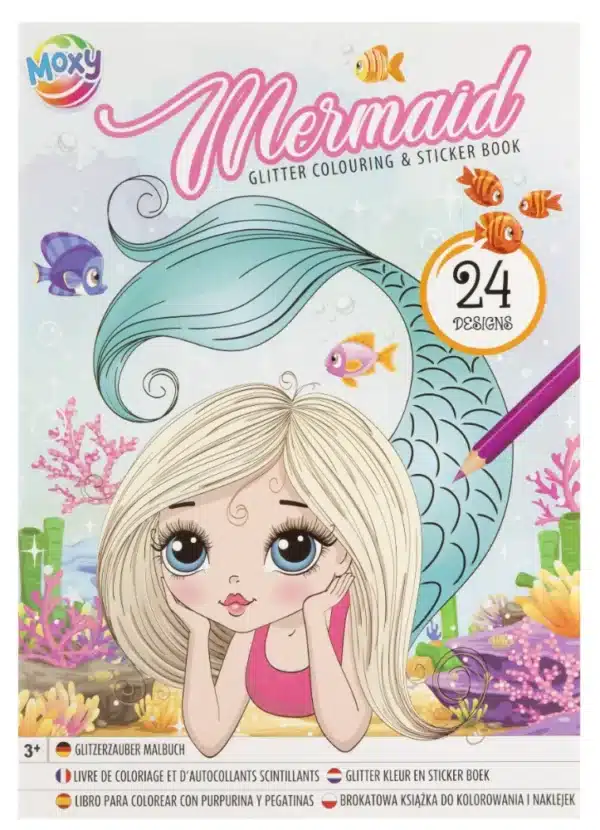 A4 Glitter Colouring Sticker Book - Image 3