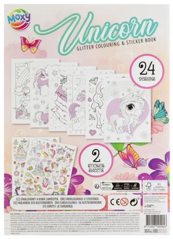 A4 Glitter Colouring Sticker Book - Image 4