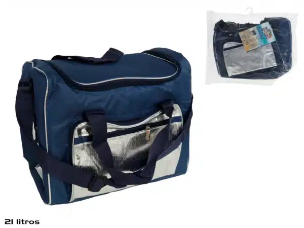 Navy Blue/Silver Cooler Bag 21 Litres 36x22x30cm