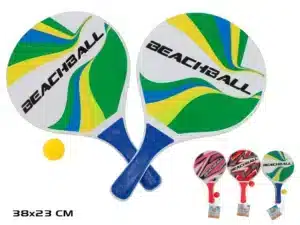 Wooden Beach Bat & Ball Set 38x23cm