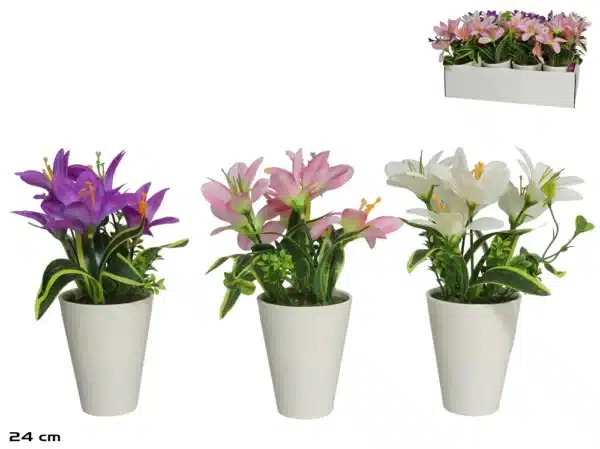 Artificial Lily Pot 24cm