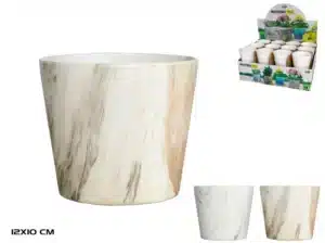 Marble Finish Flower Pot12x10cm