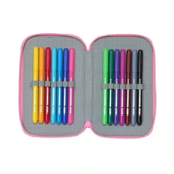 Double Filled Pencil Case 28 Pieces Minnie Mouse "Loving" - Image 3