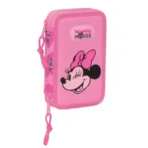 Double Filled Pencil Case 28 Pieces Minnie Mouse "Loving"