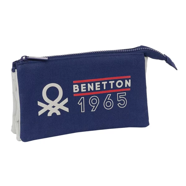 Triple Pencil Case Benetton "Varsity"