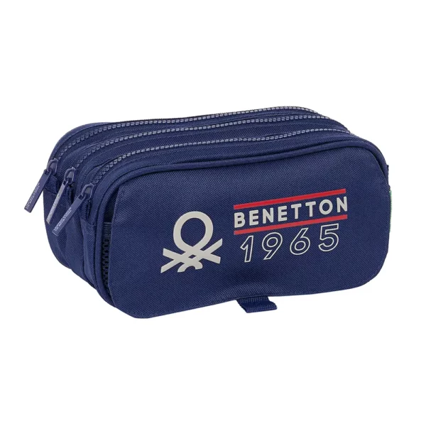 Large Triple Pencil Case Benetton "Varsity"