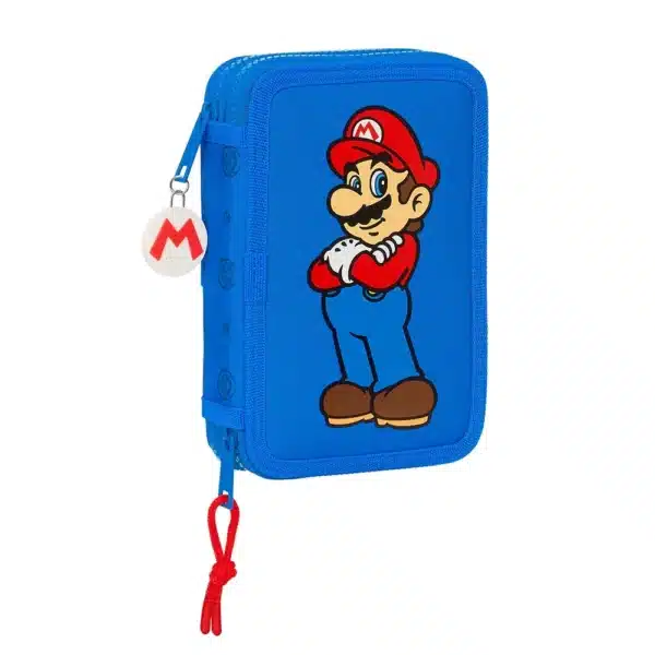 Super Mario Double Filled Pencil Case 28 Pieces
