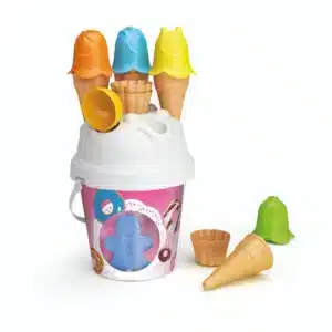 Beach Bucket Set With Cones And Cupcakes 18cm