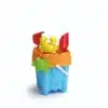 Square Castle Beach Bucket Set & 5 Accessories 18cm - Image 2