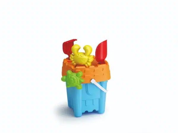 Square Castle Beach Bucket Set & 5 Accessories 18cm - Image 2