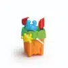 Square Castle Beach Bucket Set & 5 Accessories 18cm