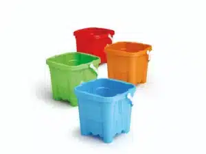 Square Castled Shaped Beach Bucket 18cm