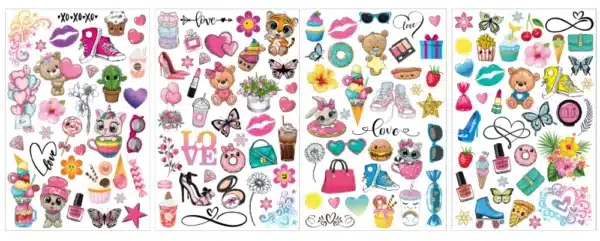 Besties Tattoo Set 2 Sheets - Image 2