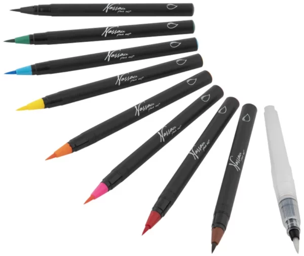8 Aquarel Brush Markers And 1 Waterbrush - Image 2