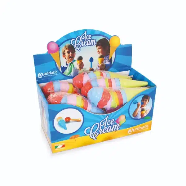 Pack of 4 Coloured Ice Cream Sand Moulds In Net