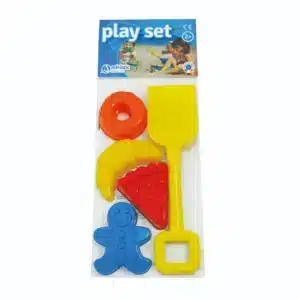 Sand Play Set, 4 Food Moulds And Spade