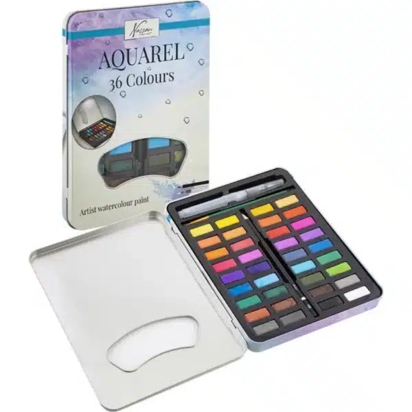 36 Aquarels In Tin Box