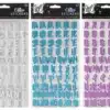 2 Sheets Glitter Alphabet Stickers, 27x14cm