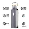 Vacuum Insulated Stainless Steel Water Bottle 750ml Grey - Image 4